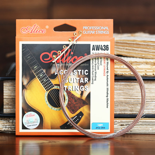 Alice Alice strings AW436 phosphor bronze folk acoustic guitar 1 string Yixuan set of 6 accessories black string complete set
