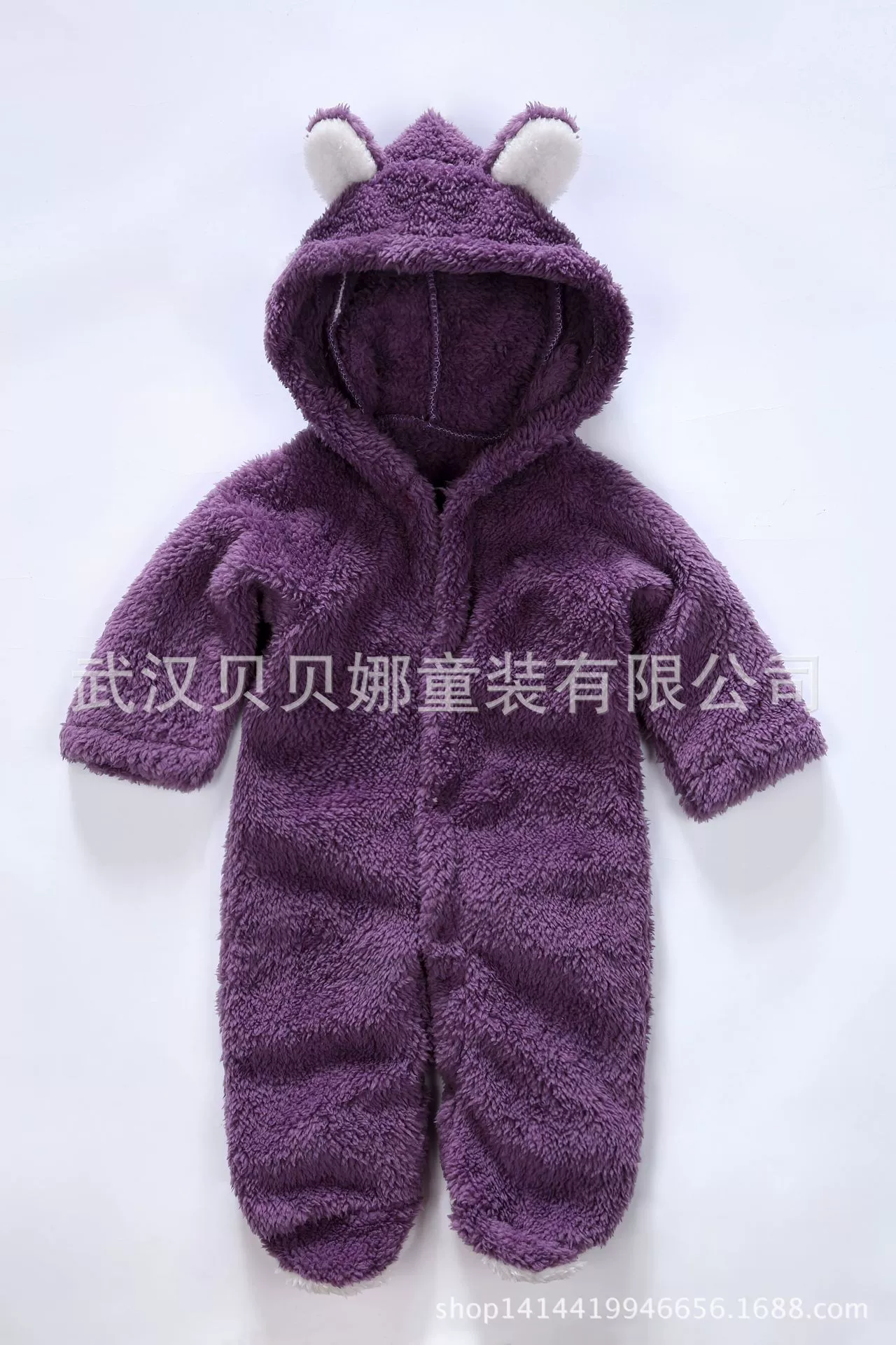 Roly-poly bodysuit (Berbernn Hayi) velvet animal onesie, Korean style, sizes 0–12M
