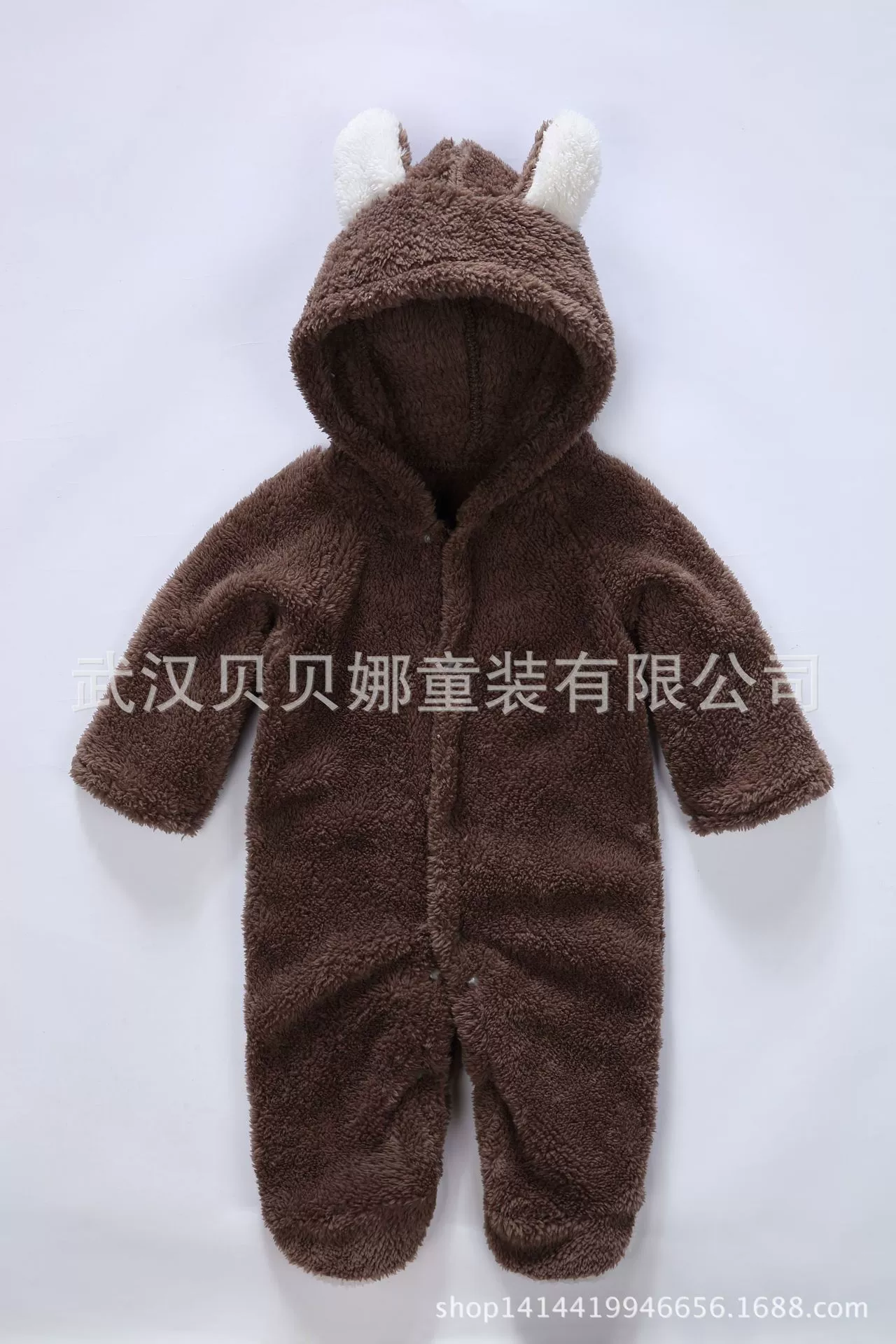 Roly-poly bodysuit (Berbernn Hayi) velvet animal onesie, Korean style, sizes 0–12M