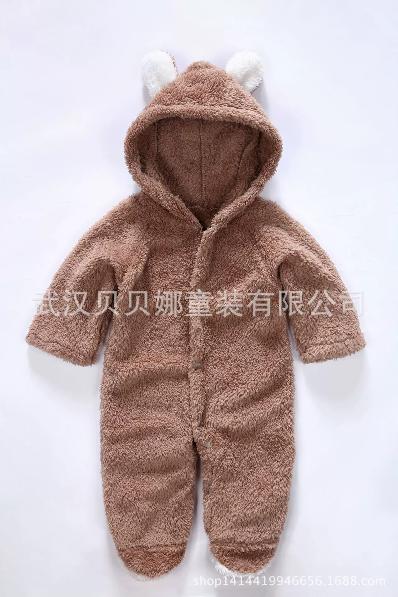 Roly-poly bodysuit (Berbernn Hayi) velvet animal onesie, Korean style, sizes 0–12M