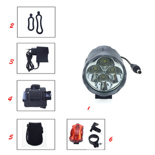 High power T6 L2 bicycle light 4T6 bicycle headlight tail light 4800LM bright mountain bike light