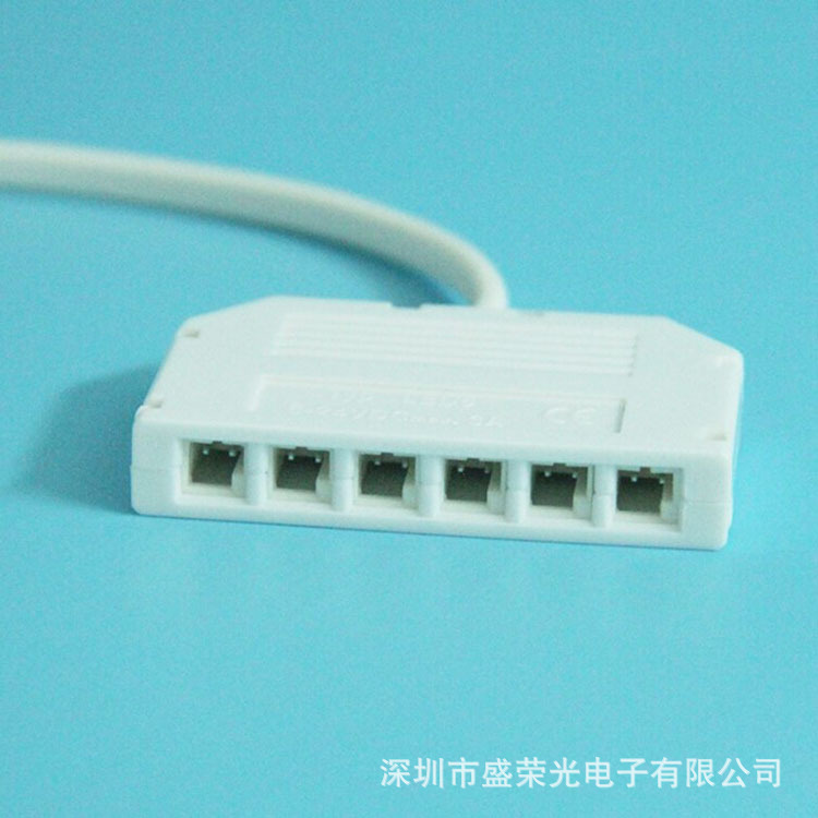 厂家批发杜邦分线盒led灯橱柜灯6孔杜邦口接线盒灯具焊接线分线盒|ms