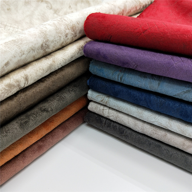 复古印花仿皮革面料 纯色沙发布料批发 素色皮革背景软硬包布料