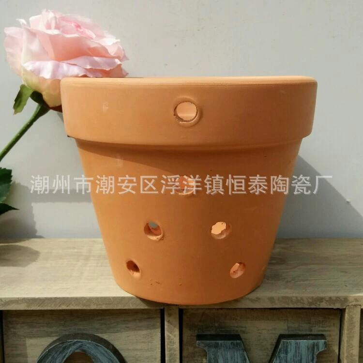 Цветочный горшок с несколькими отверстиями, орхидея, цветочный горшок с дендробиумом, цветочный горшок для суккулентов на коротких ножках, керамический цветочный горшок.