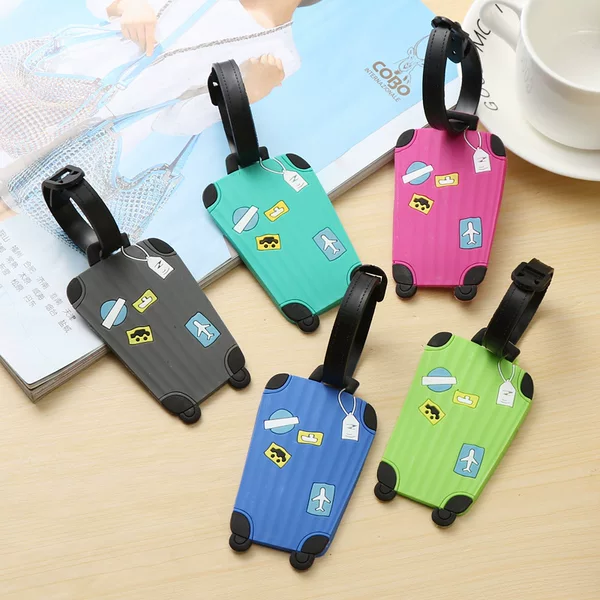 Luggage Tags Wholesale Cross-Border Best-Selling Pvc Boarding Travel Luggage Silicone Trolley Case Checked Baggage Tags Customization