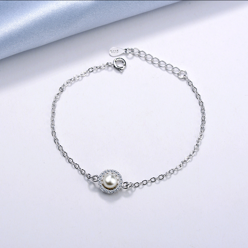 Korean Style Simple Pearl Bracelet for Women, Light Luxury French Retro Elegant Jewelry, Versatile Niche High-End Clavicle Chain
