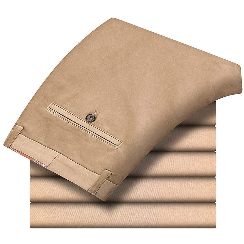 戈德堡男士休闲裤厚款秋季新品弹力修身直筒休闲裤男青年男裤子