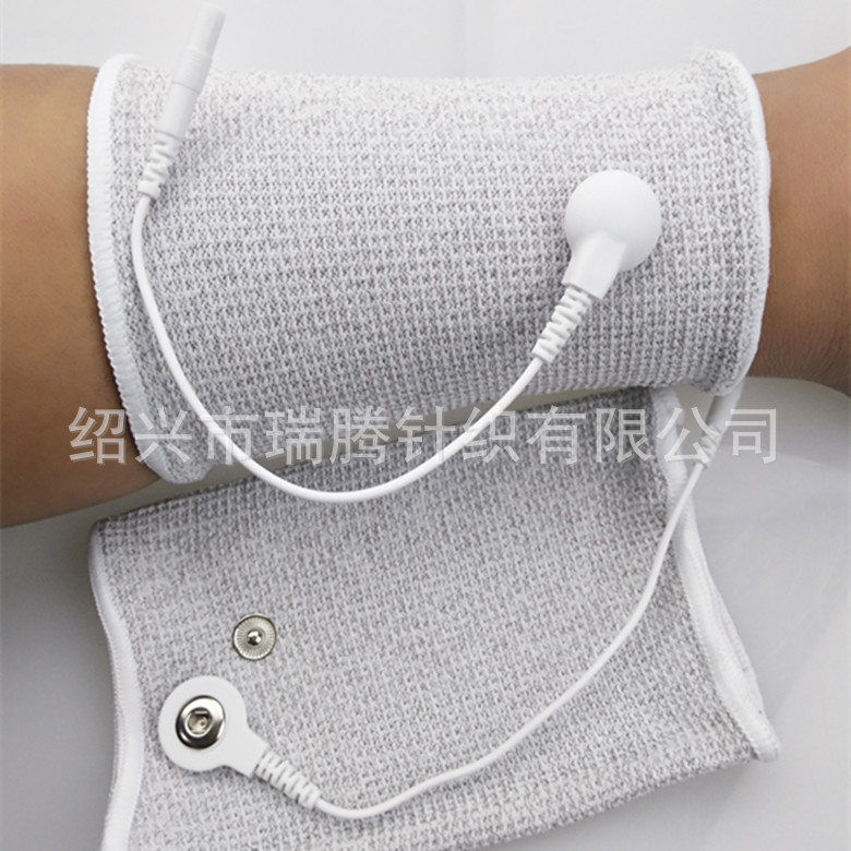 Venta al por mayor fisioterapia pulsera de fibra de plata DDS fisioterapia instrumento belleza cuidado de la salud masaje electroterapia de pulso conductivo pulsera negra