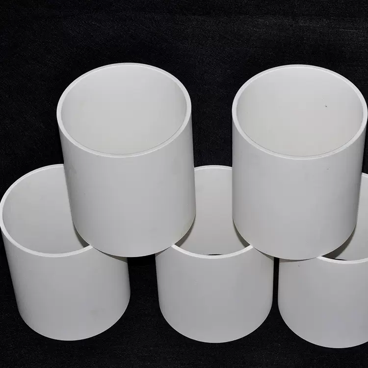 定制95/99氧化铝陶瓷管耐高温绝缘陶瓷管道耐磨管陶瓷零配件厂家