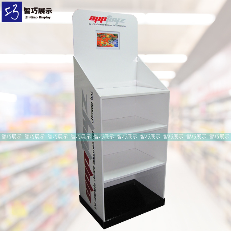 智巧生产电子产品组装纸货架加厚显示器电脑数码产品纸质展示架