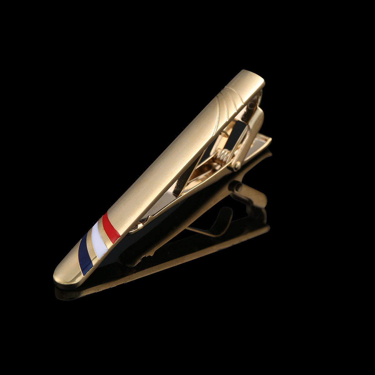 High quality gold color pattern men's shirt tie clip business tie pin suit tie clip in stock wholesale