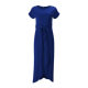 new women's solid color reverse sleeve flat short sleeve round neck irregular dress