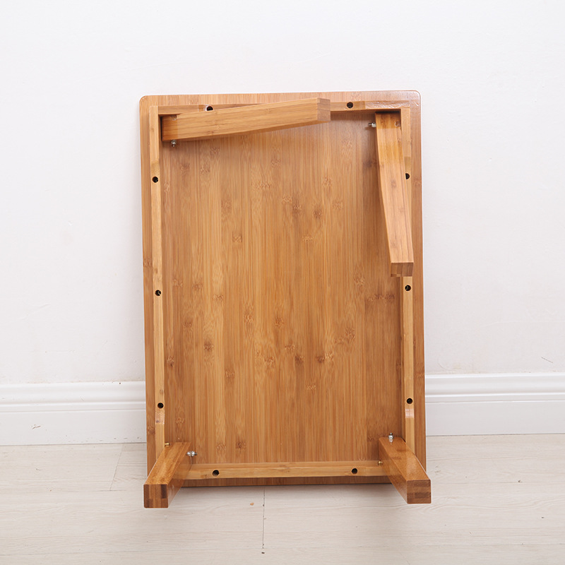 Mesa de bambú plegable, mesa de café de tatami de estilo japonés, mesa cuadrada, apartamento pequeño hogar portátil, mesa de comedor corta