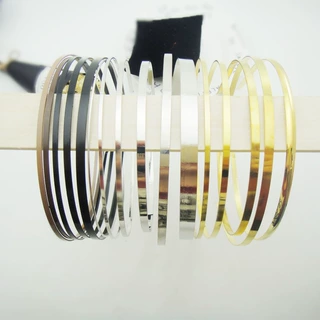 1 2 3 4 5 6 7 10mm头箍手工DIY饰品配件银色黑色电镀铁发箍底胚
