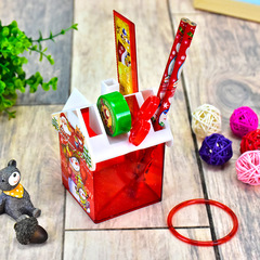 Children's Christmas Stationery Set Pen Holder 6-Piece Set Creative Primary School Gift Items Cartoon Stationery Supplies Wholesale