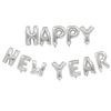 16 -inch Happy New Year New Year Happy letters balloon set 2024 New Year's Day decorative aluminum membrane balloon