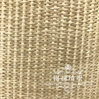 PP草自然田园风棉加拉菲草编织面料仿草编织布箱包鞋材可定制pp草