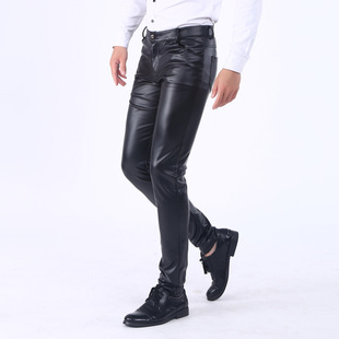 Мужские демисезонные эластичные трендовые утепленные штаны, в корейском стиле, в обтяжку