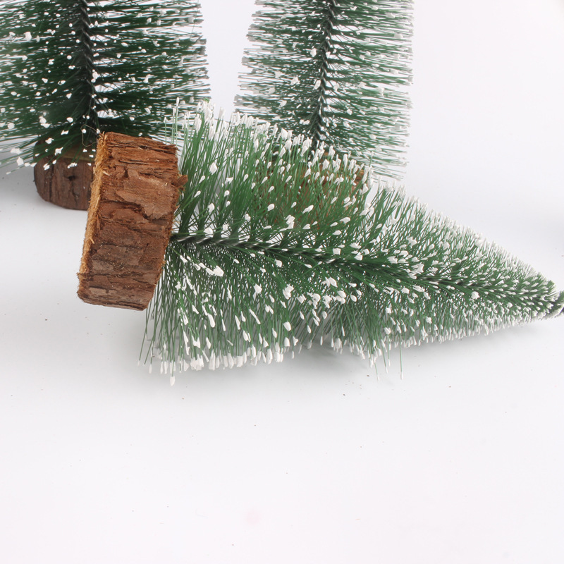 クリスマス用品のミニクリスマスツリーのテーブルの置物の祝日の装飾は白い雪の松のクリスマスツリーのプレゼントをつけます。|undefined