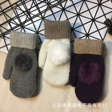 韩版可爱卡通手套女士冬季加绒加厚保暖学生甜美日系骑车手套新款