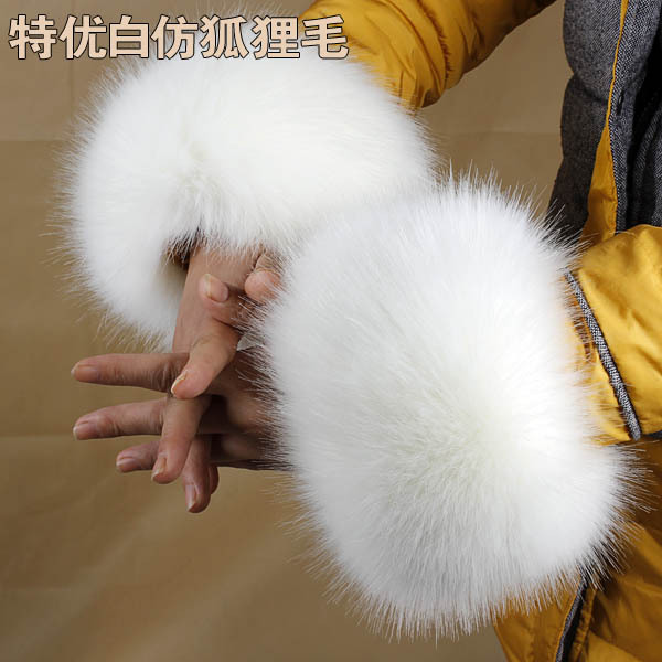 Pulsera de piel de zorro de piel sintética de piel de mapache pulsera de piel de conejo de piel sintética