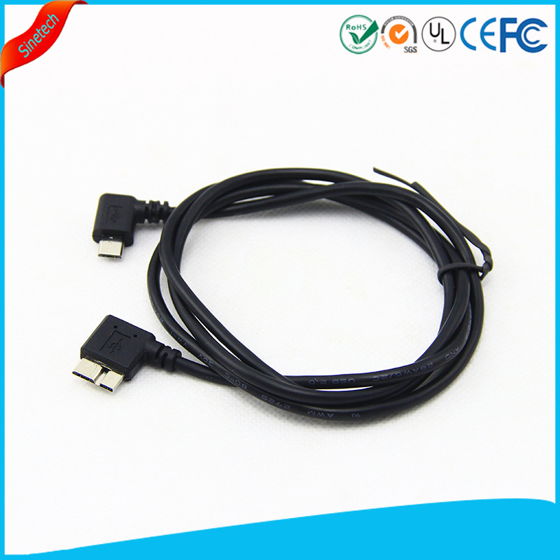 工厂加工MICRO USB3.0公头转MICRO USB2.0公头数据充电连接线线材