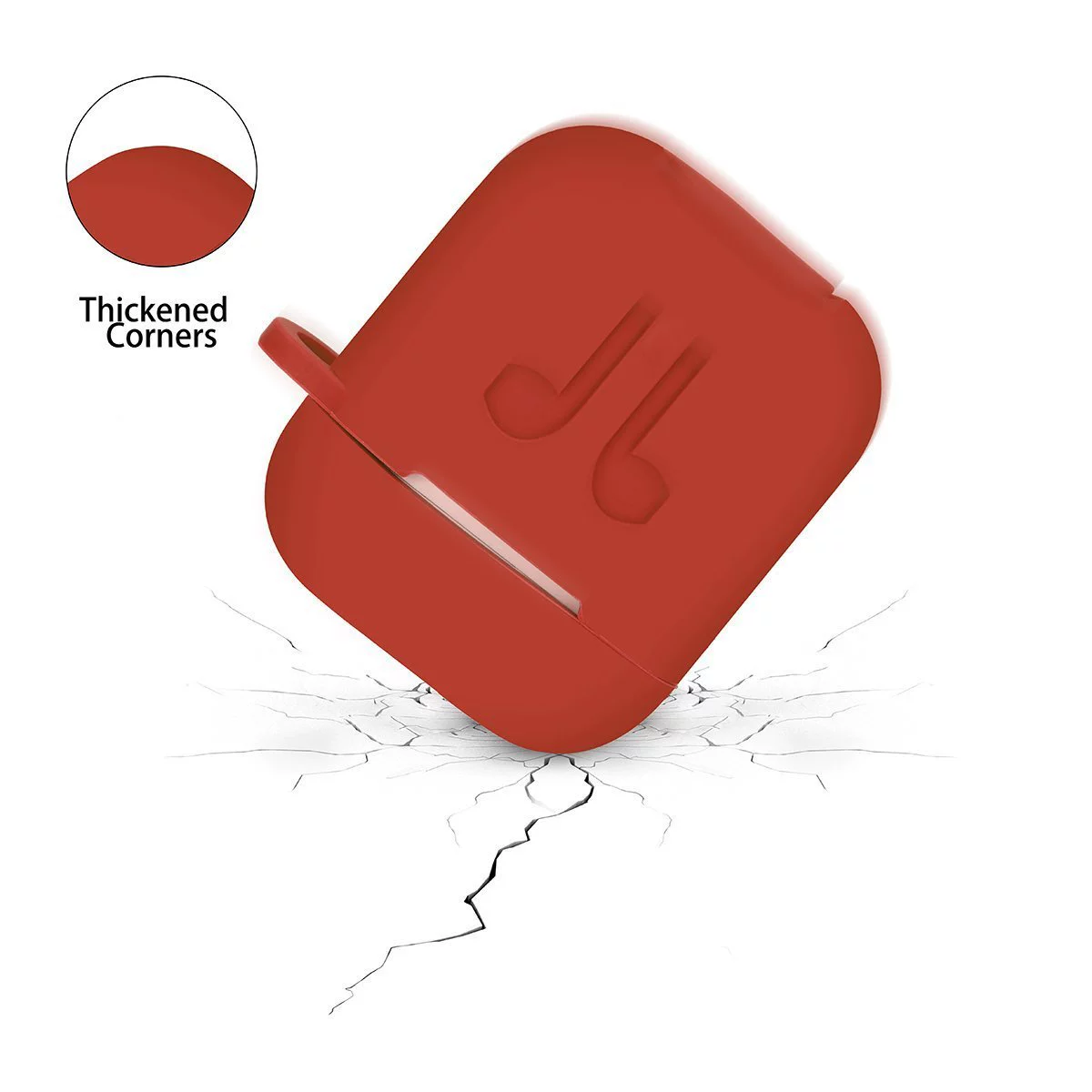 Силиконовый защитный чехол для AirPods, совместим с беспроводными наушниками, 13 цветов, карабин/крючок/верёвка