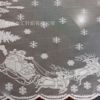 Christmas lace table cloth snowflakes elk tabletop Santa Claus cross -border supply manufacturers compiled table towel white