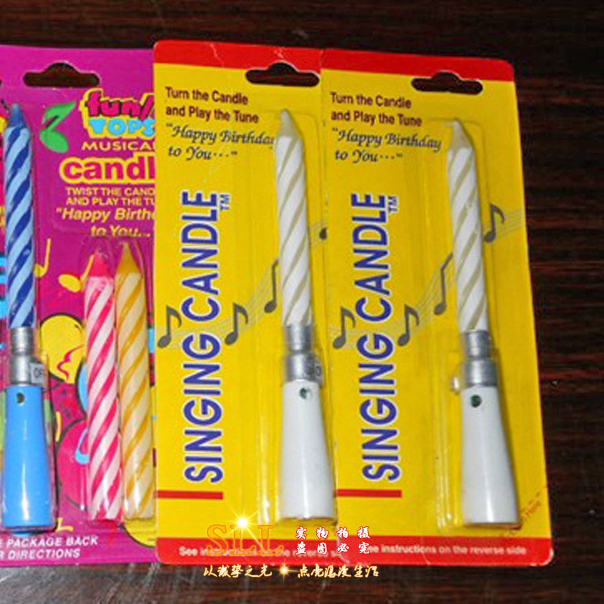 Fábrica al por mayor interruptor controlable vela de música happybirhtday1 PC pastelería espiral vela de cumpleaños