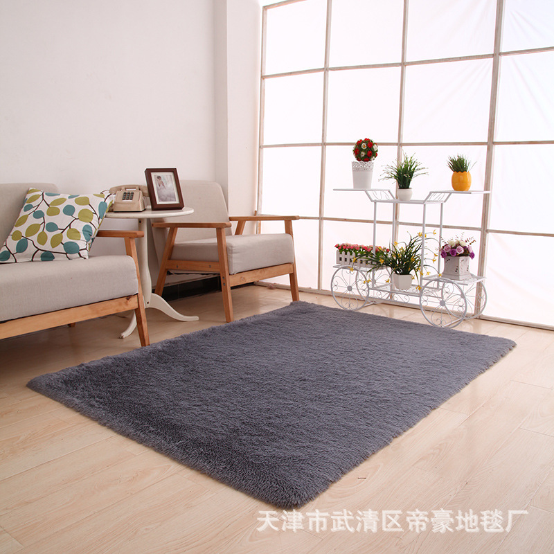 Alfombra Peluda para el Hogar de Poliéster Resistente a Manchas para Sala de Estar y Dormitorio image 34