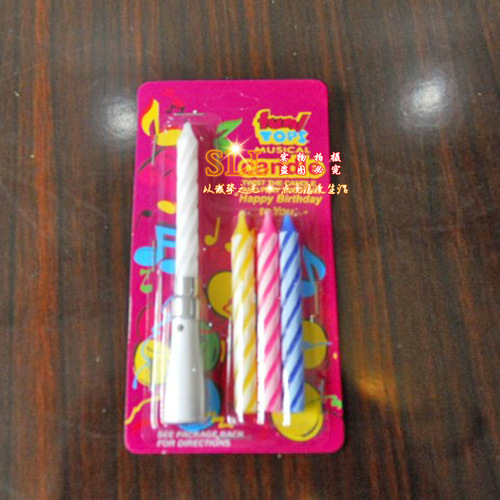 Wholesale controllable switch base thread music birthday candles cake candles that can sing English birthday song