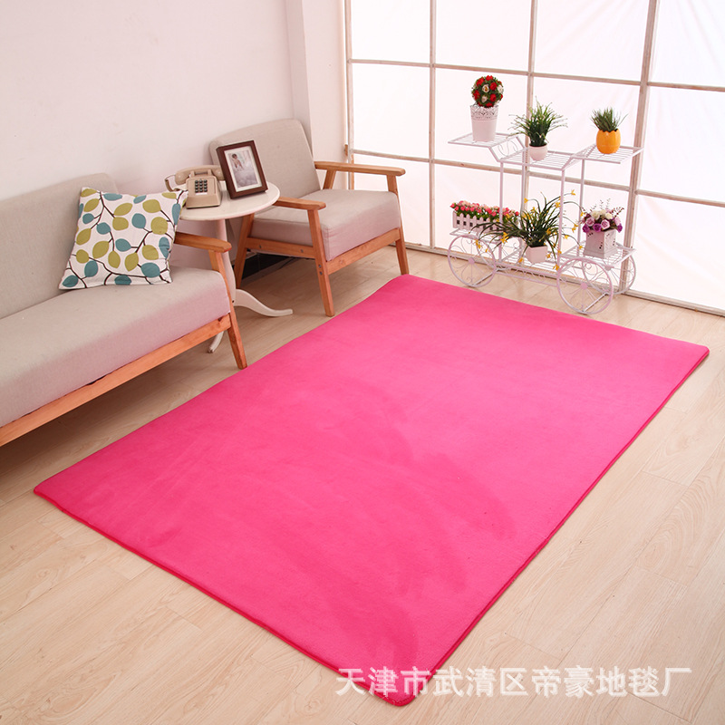 Engrosada sala de estar dormitorio vestíbulo coral alfombra de lana alfombra de piso estera de la puerta baño cocina estera del piso totalmente hecho