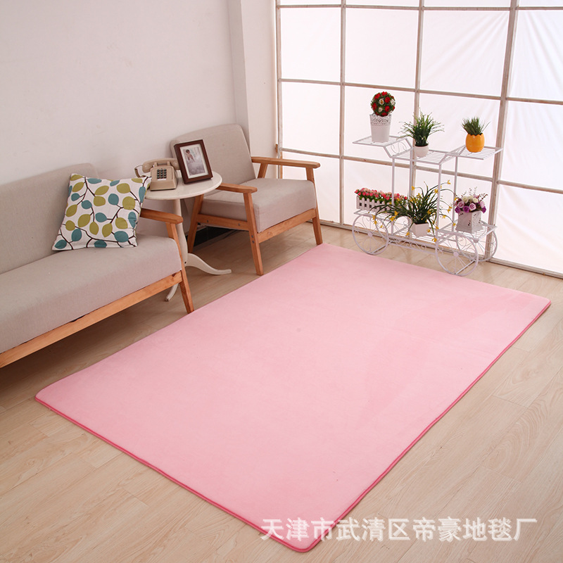 Engrosada sala de estar dormitorio vestíbulo coral alfombra de lana alfombra de piso estera de la puerta baño cocina estera del piso totalmente hecho