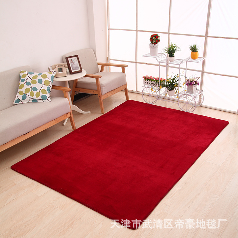 Engrosada sala de estar dormitorio vestíbulo coral alfombra de lana alfombra de piso estera de la puerta baño cocina estera del piso totalmente hecho