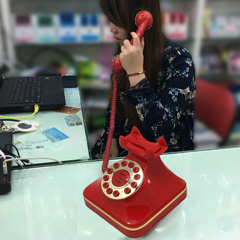 Old-fashioned antique classic retro telephone