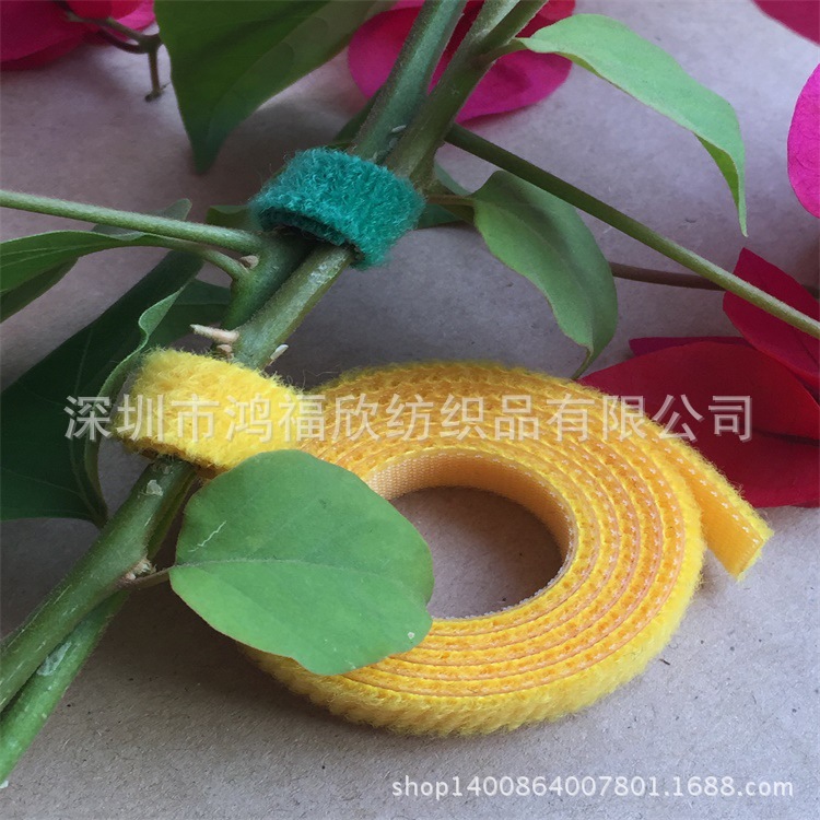 1CM*1m长黄色背靠背扎带 电线机箱理线带  终端盒 分纤盒黄色绑带