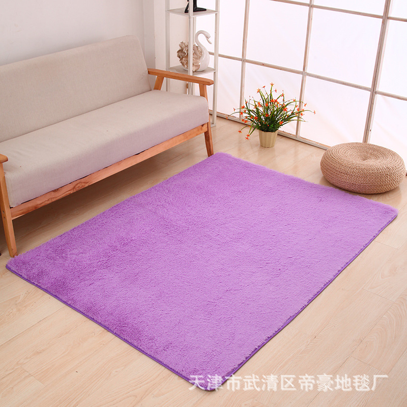 Alfombra Peluda para el Hogar de Poliéster Resistente a Manchas para Sala de Estar y Dormitorio image 17