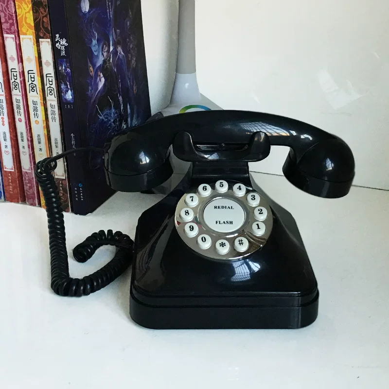Old-fashioned antique classic retro telephone