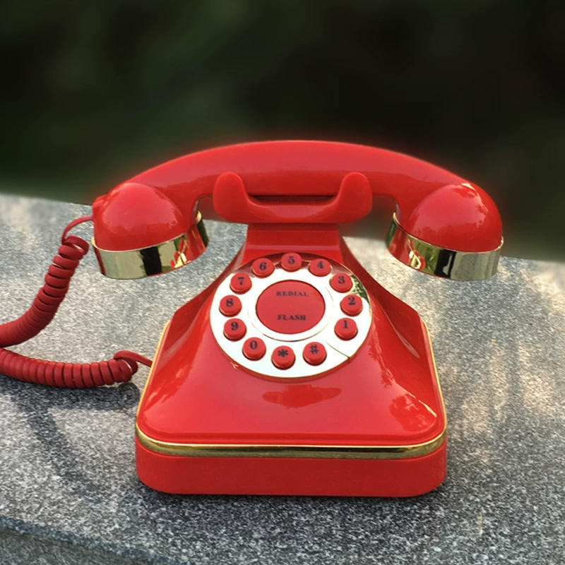 Old-fashioned antique classic retro telephone