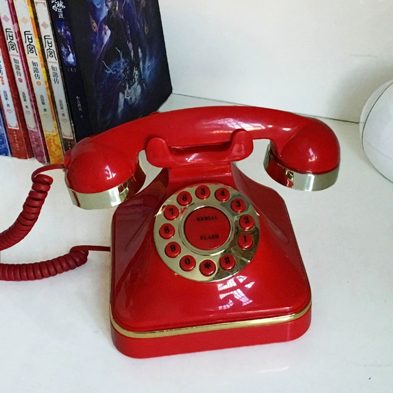 Old-fashioned antique classic retro telephone