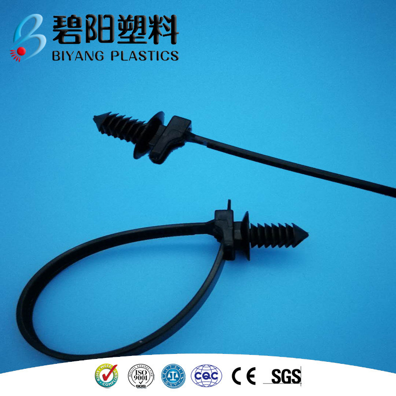 Negro no es fácil de la edad de plástico de tipo perno de la atadura de cables de coche de tipo abeto hoja de metal agujero fijo placa base de coche en forma de hilo