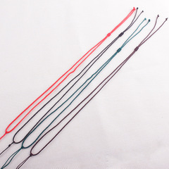 可調節伸縮細款項鍊繩紅色手工編織簡約小吊墜掛繩玉墜繩子批發