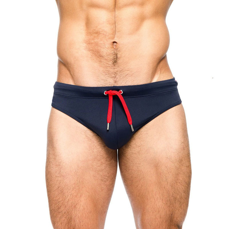 UXH men's solid color sexy triangle swimming trunks fashion catwalk foreign trade large size triangle swimming trunks hot spring beach pants