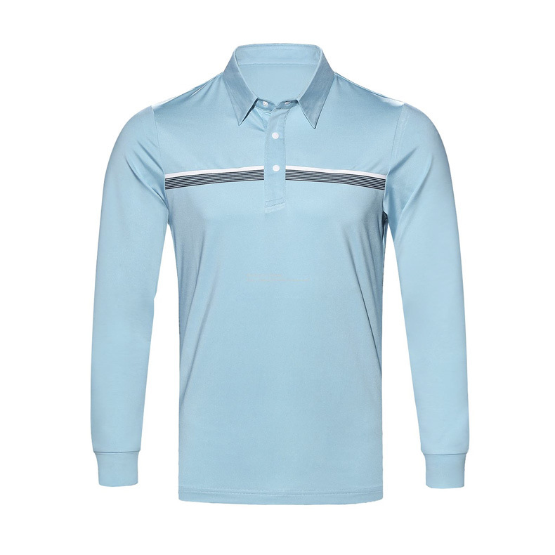 Autumn and Winter Golf Long Sleeve Men's Golf Clothing Elastic Slim Polo Shirt Quick-drying Top Printable