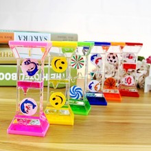 创意单四方油滴 动感双心油漏趣味双色工艺摆件学生生日礼物