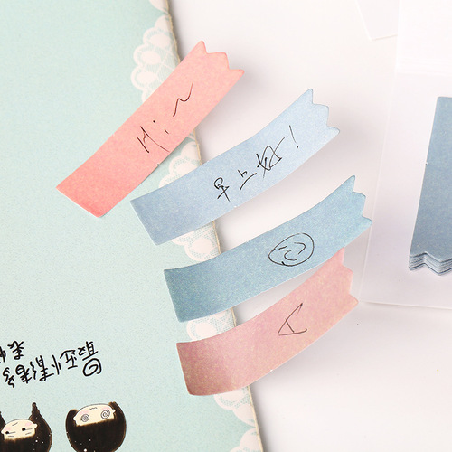 Creative Gradient Neon Post-it Note Book Square Message Notes N Times Tearable Office Stationery