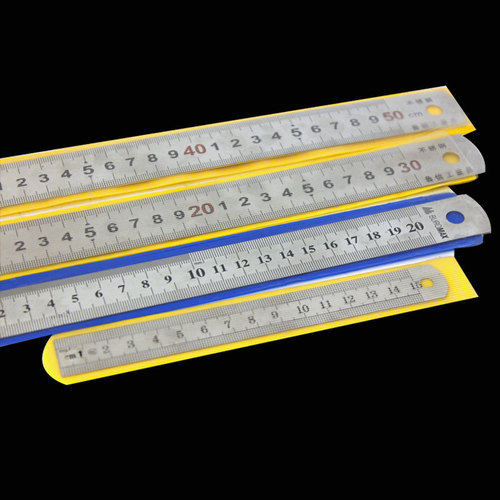 Manufacturer wholesale stainless steel ruler 15cm-2m high precision steel ruler thickened iron scale woodworking steel ruler