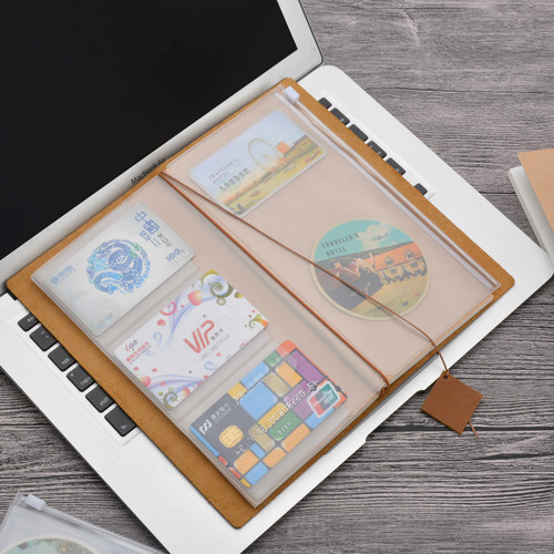 Traveler's notebook PVC zipper storage bag TN accessories business card receipt bag translucent hand ledger inner core