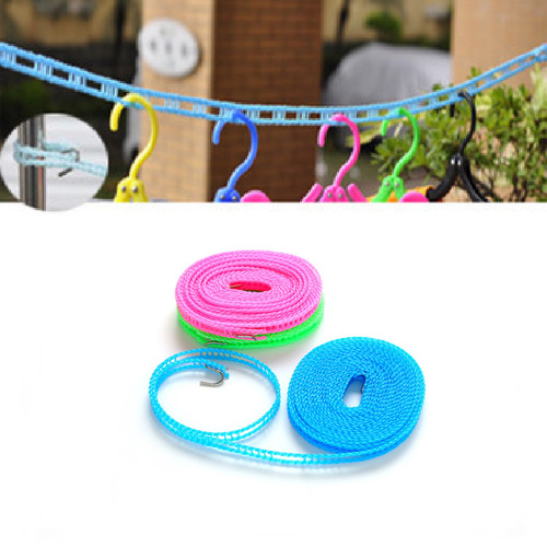 K anti-slip windproof fence type clothesline household balcony clothes drying rope travel clothes rope 5 meters 3 meters