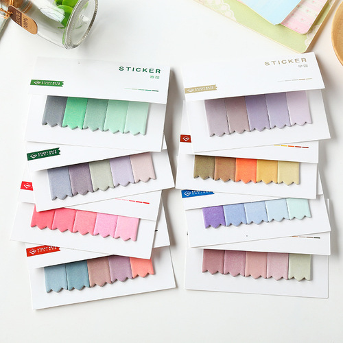 Creative Gradient Neon Post-it Note Book Square Message Notes N Times Tearable Office Stationery